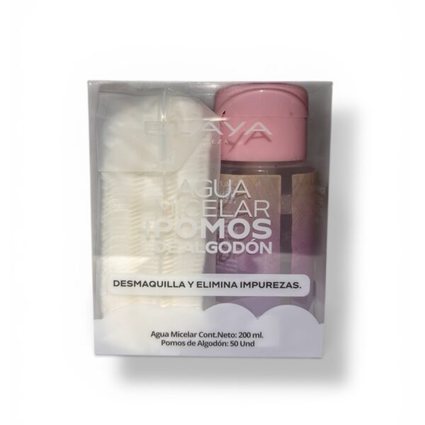 Agua micelar+pomos ELAYA
